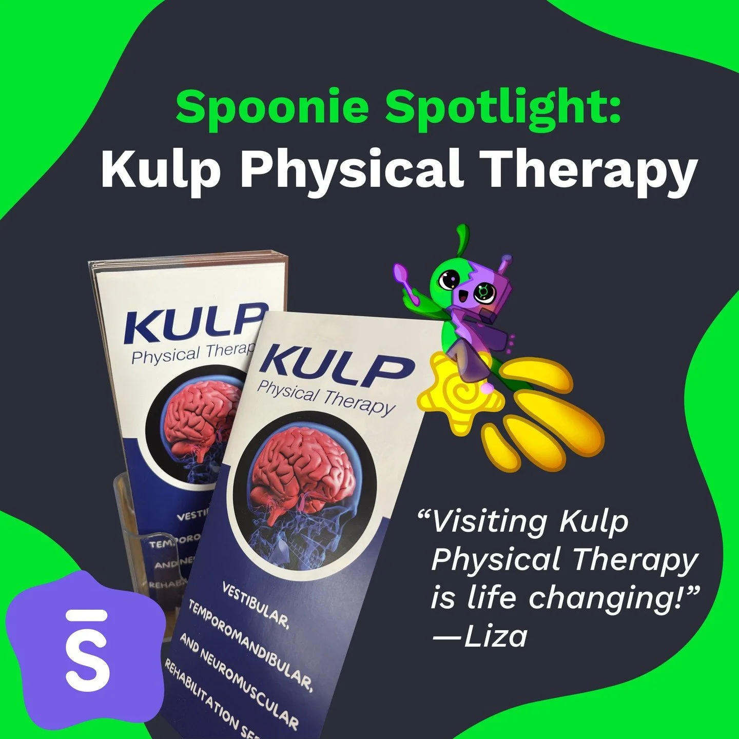 Spoonie Spotlight!!!

For our very first Spoonie Spotlight, we would like to highlight one of our favorite accounts: Kulp Physical Therapy! @kulpphysicaltherapy thank you for all you do!

#SpoonlessPT #SpoonieSpotlight #KulpPhysicalTherapy #SpoonieNo