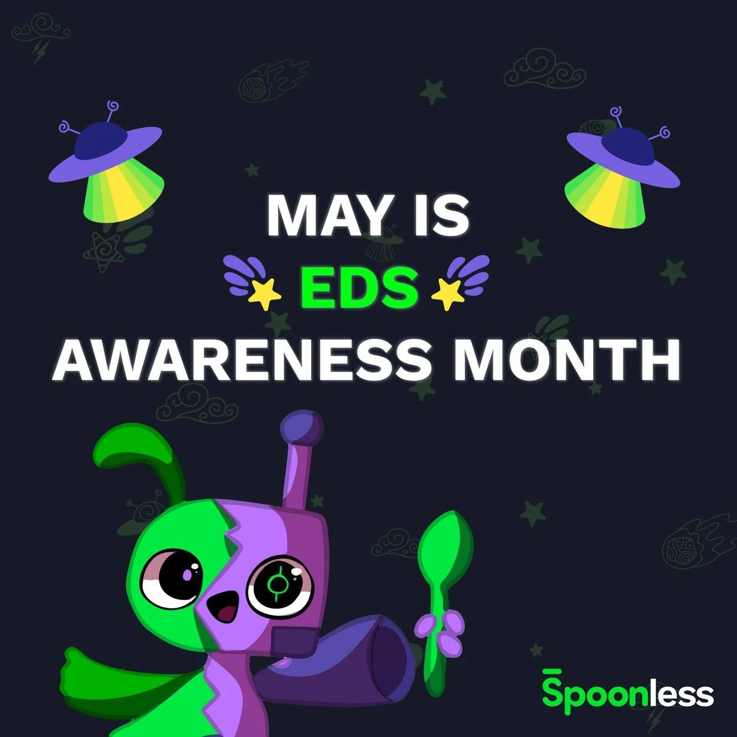 ✨Noops is excited to celebrate EDS Awareness all month long!✨
Awareness matters deeply, and all of us at Spoonless want our friends across the EDS spectrum to know that we see you, support you, and are always here for you 💛 

#SpoonlessPT #SpoonieSu