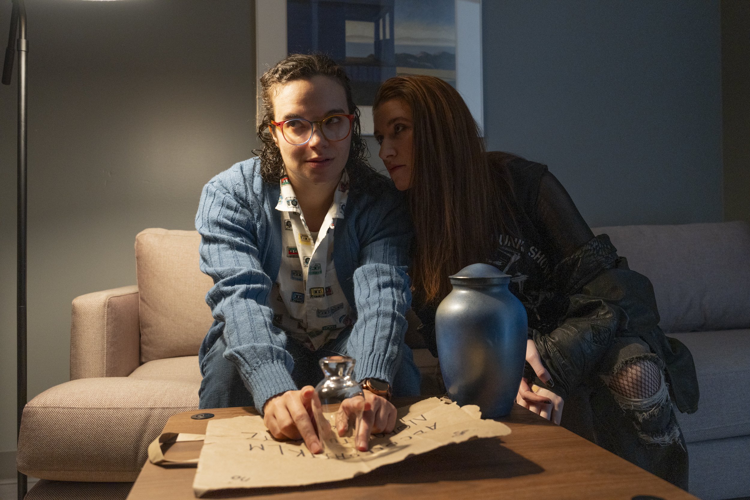 l to r: Monica Domena as Celeste and Mariah Lee Squires as Evelyn. Photo by Kirk Hostetter