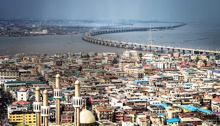 Aerial picture of lagos
