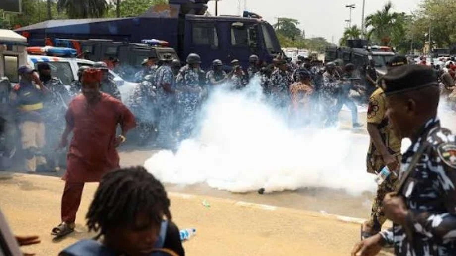 Lagos Demolition Protests: Police Deploy Teargas at State House of Assembly