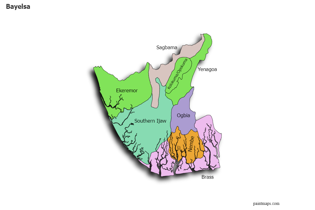 Bayelsa map