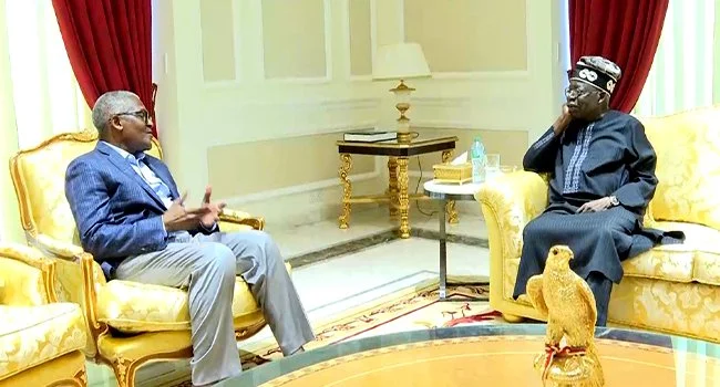 Dangote Meets Tinubu, Urges De-escalation of Middle East Conflict Amid Oil Volatility