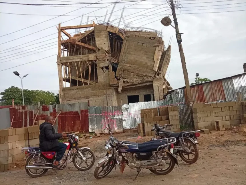 Construction Workers Escape Death as Building Collapses in Anambra