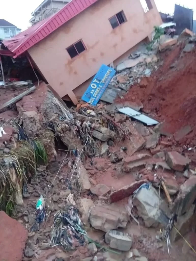 Eight-Shop Building Collapses in Anambra Following Heavy Rainfall