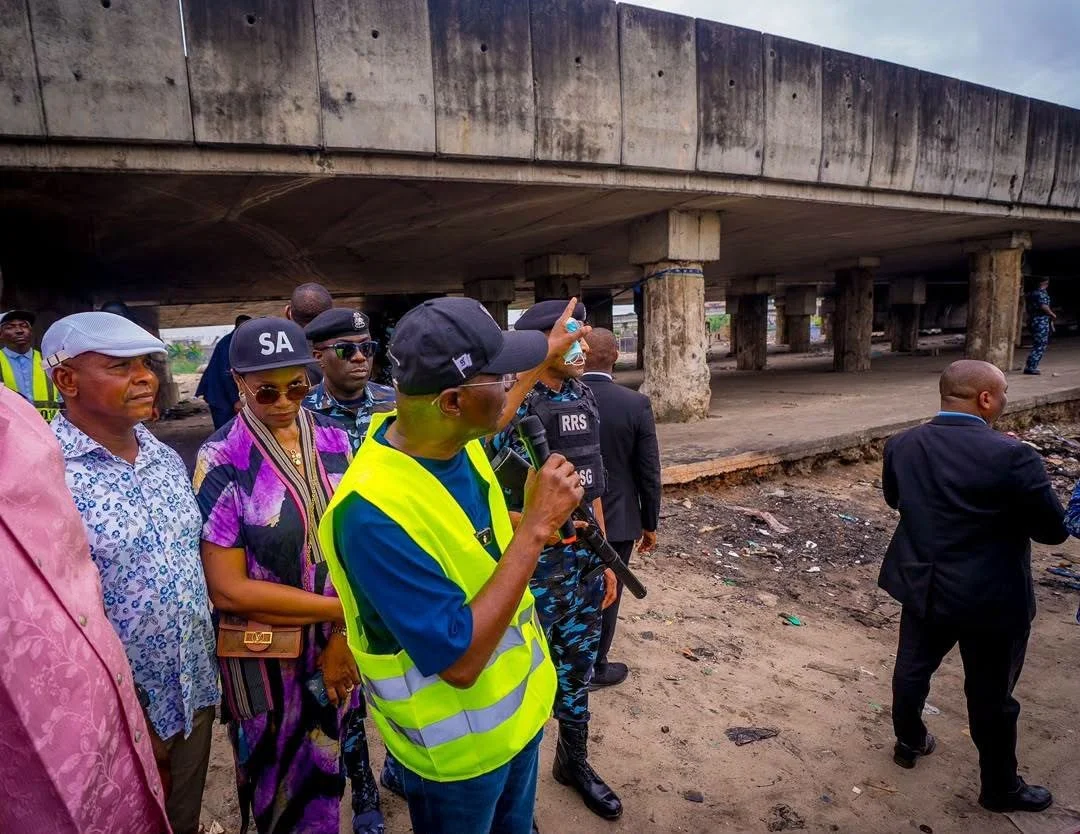 Vandalised Lagos Bridge Structurally Sound, Sanwo-Olu Says After Inspection