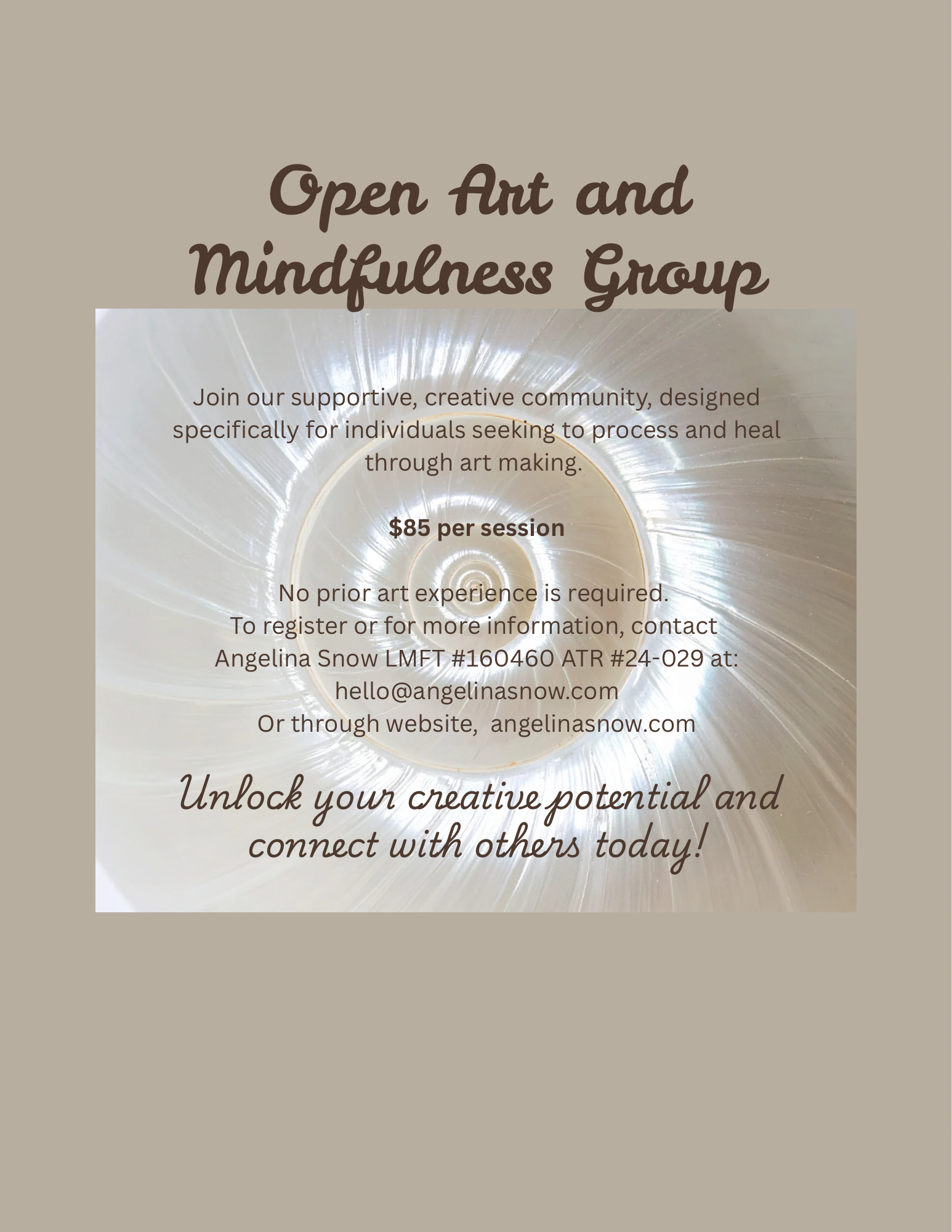 Spring 2026 · Open Art & Discussion Group