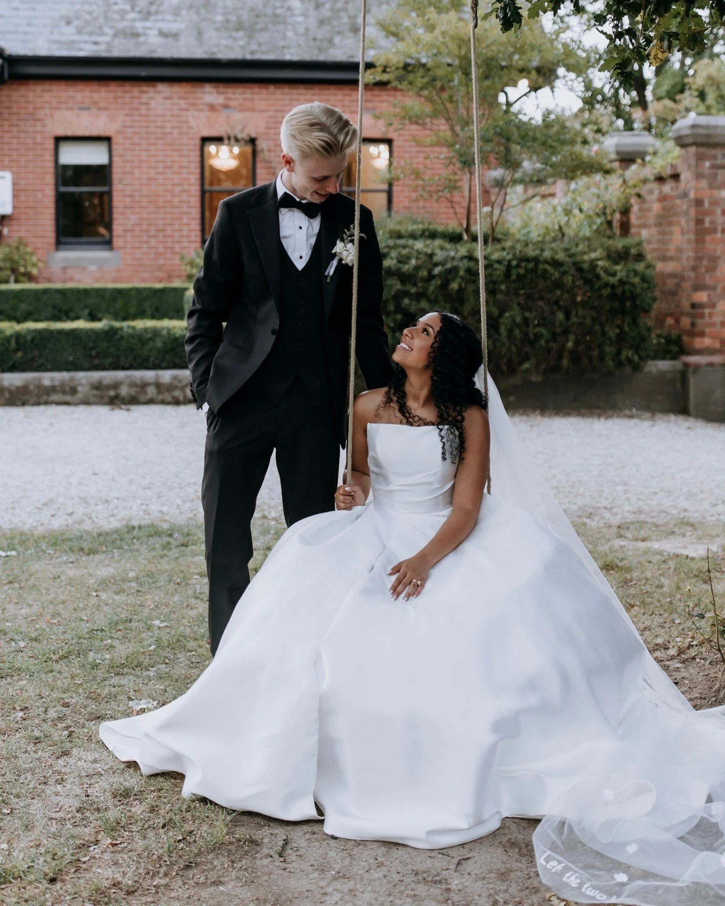 Let the two become one.

Replicated from his own handwriting, and stitched into her veil for the moment they both say &lsquo;I do&rsquo; 🤍