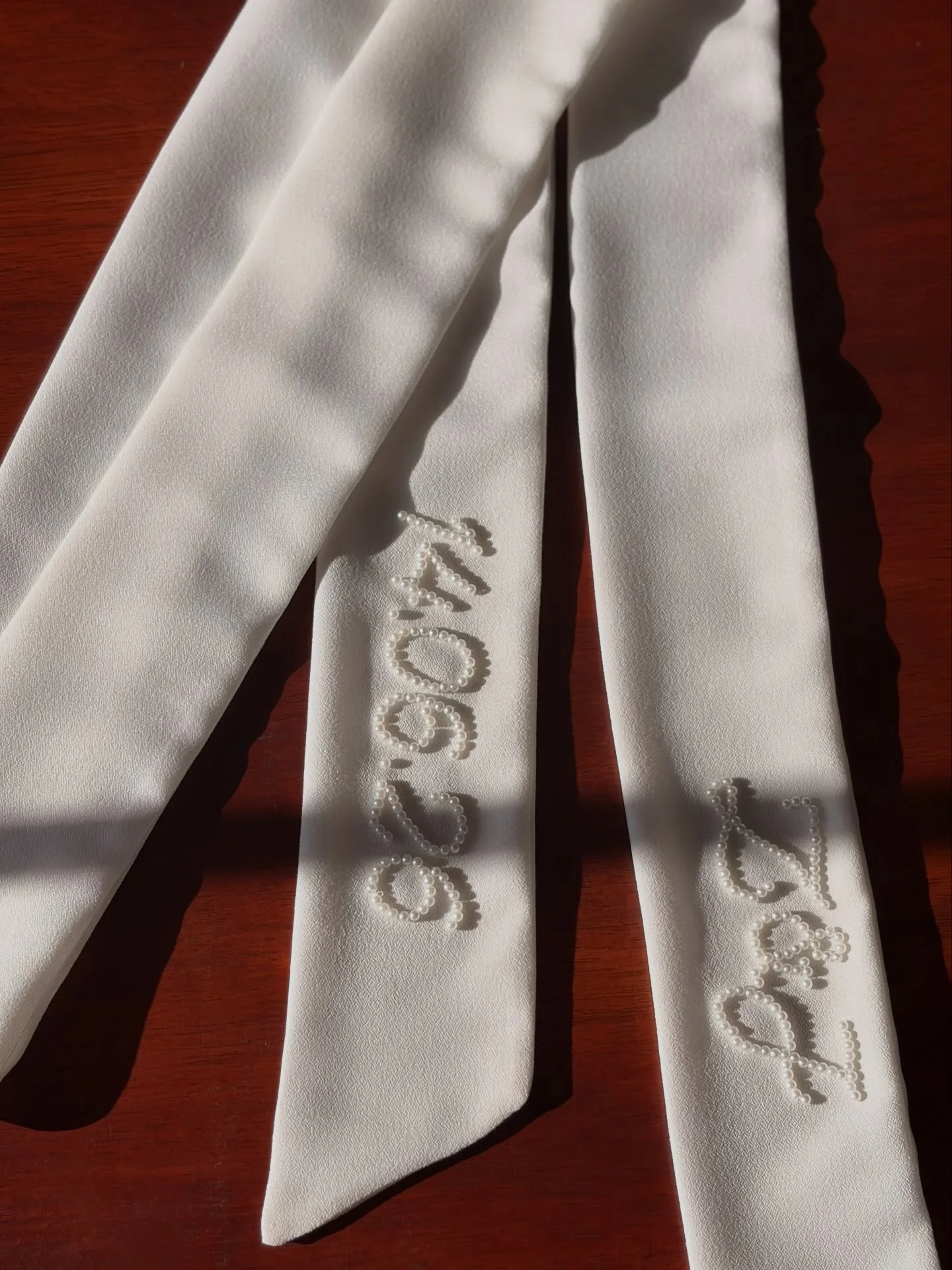 Over the past few weeks, I&rsquo;ve been working on a handful of custom orders. Veils, handkerchiefs, beaded ribbons&hellip; little details that end up meaning everything on the day.

If you&rsquo;re getting married this year or next, and you&rsquo;v