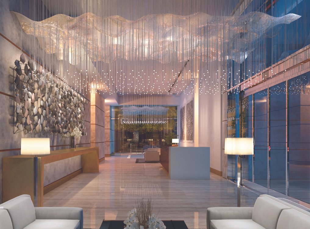 FLOATING Chandelier Proposal for 500 Walnut Project