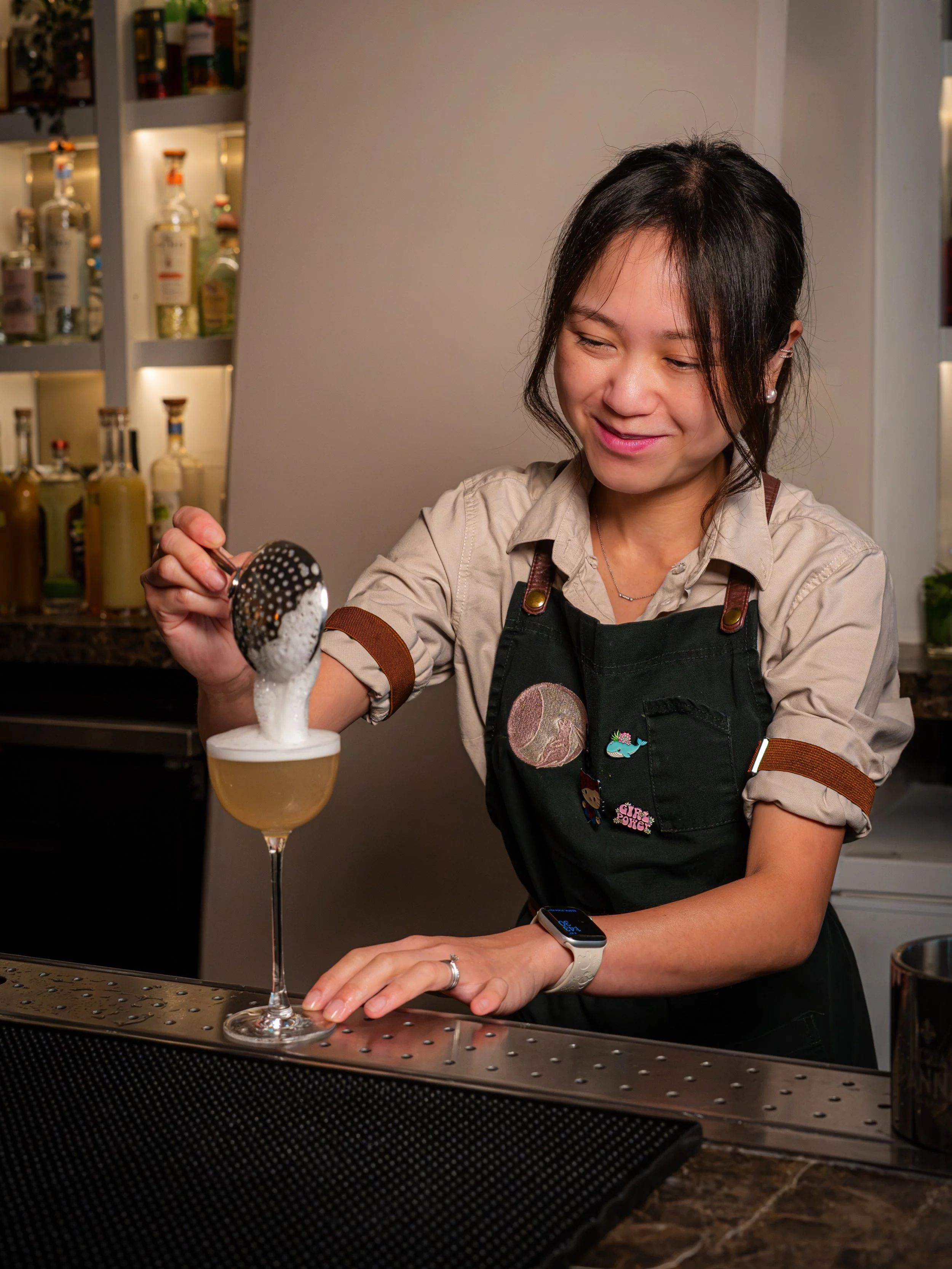 Go Bananas began with Amanda Deviana (@mandy_devy) and a dessert she wanted to translate into a glass. 🍌

Her starting point was Ch&egrave; Chuối, a Vietnamese dessert where banana, coconut, and peanut come together in a way that feels both comforti