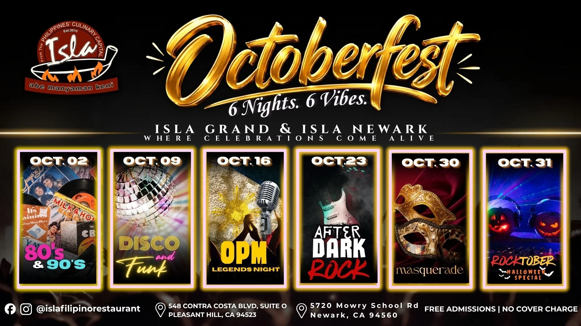 Celebrate Friday Nights with Us at Isla Newark and Isla Grand Pleasant Hill