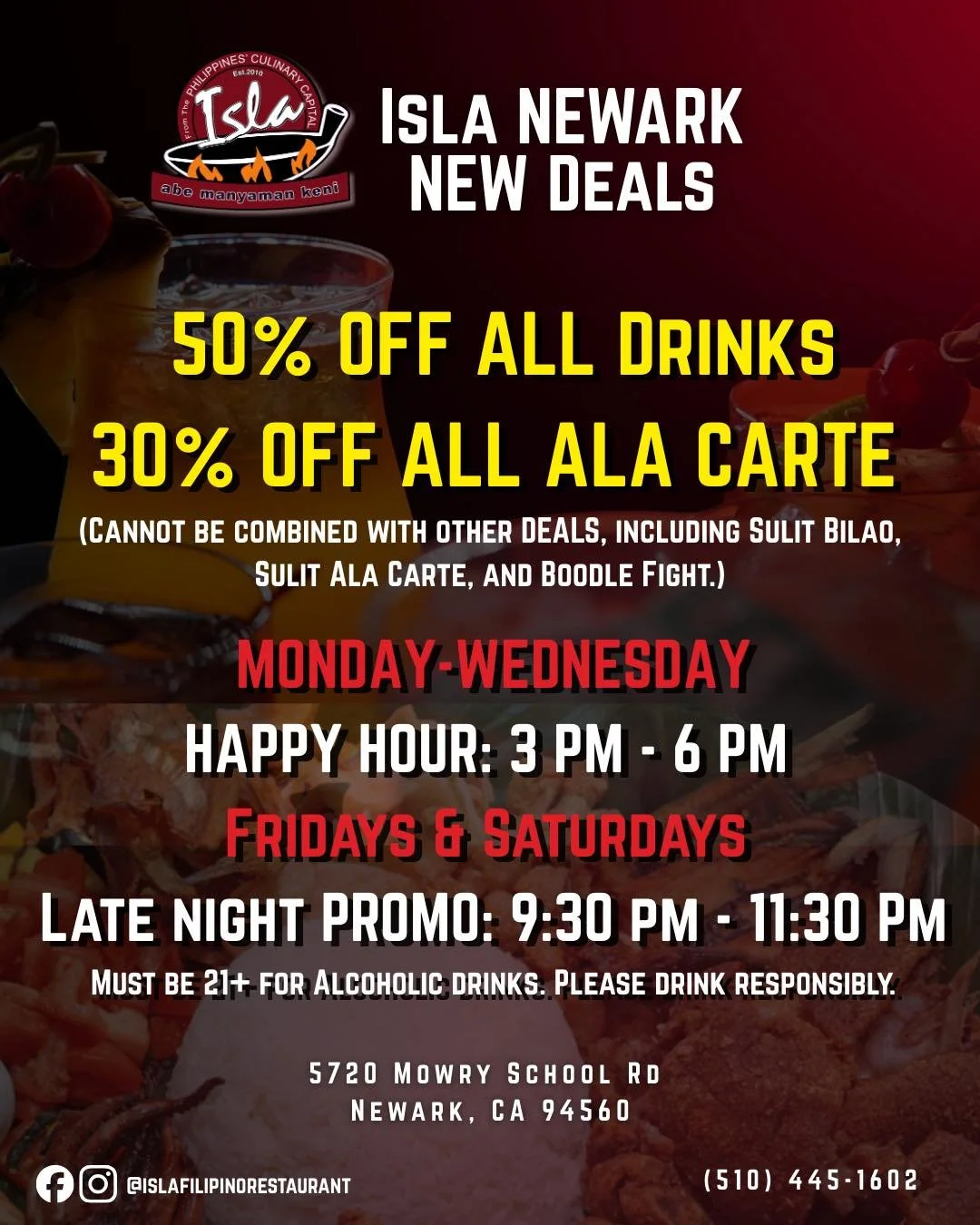 Isla Newark Discount Promo Poster