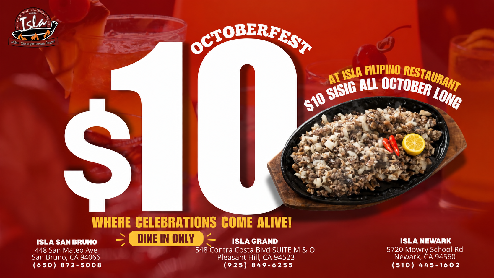 $10  Pork Sisig For the Month of October Dine in only