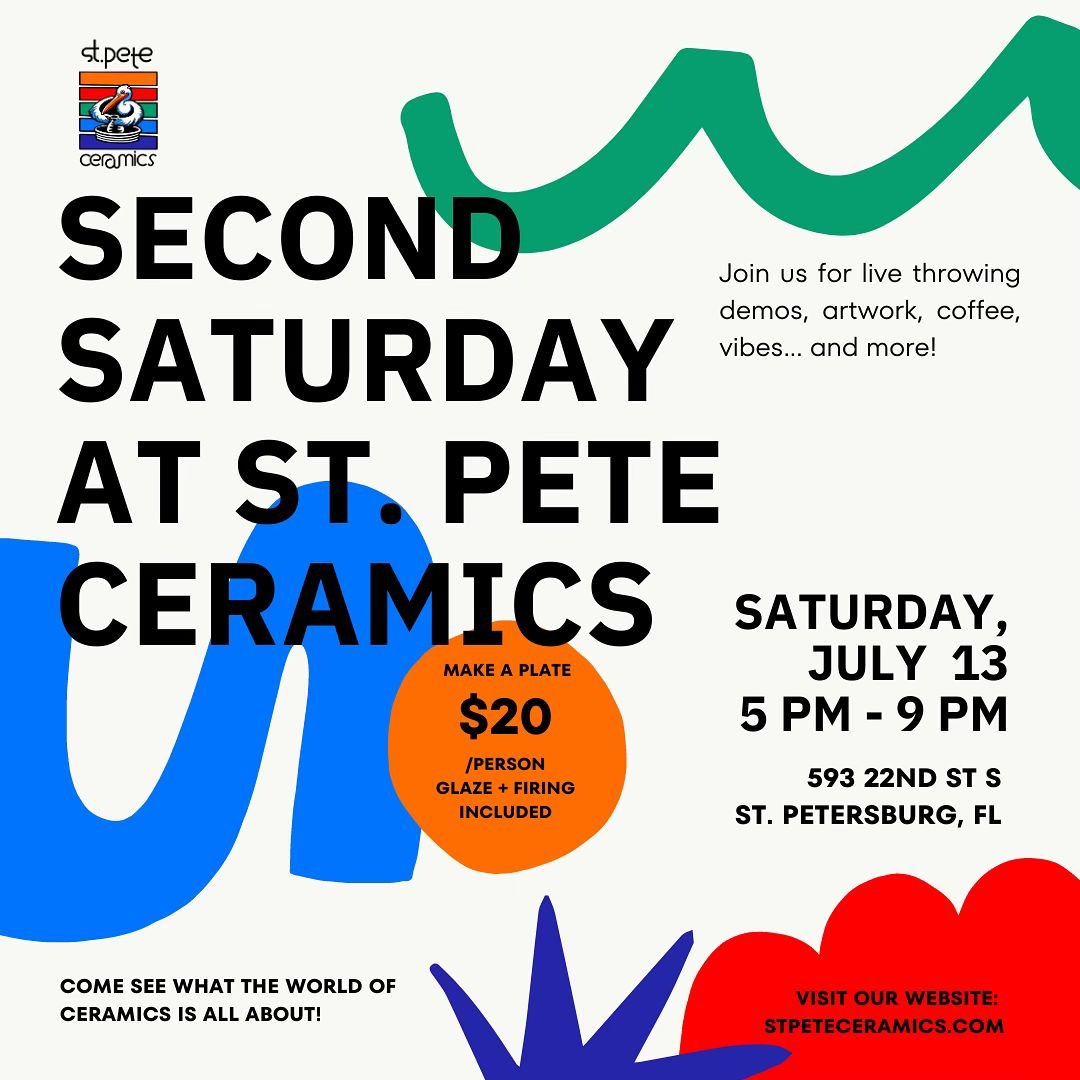 Come check us out during Art Walk this Saturday, July 13th, from 5-9 pm! We&rsquo;ll have throwing demos, coffee, artwork by our members for sale, and more. We even still have a few spaces to rent 👀