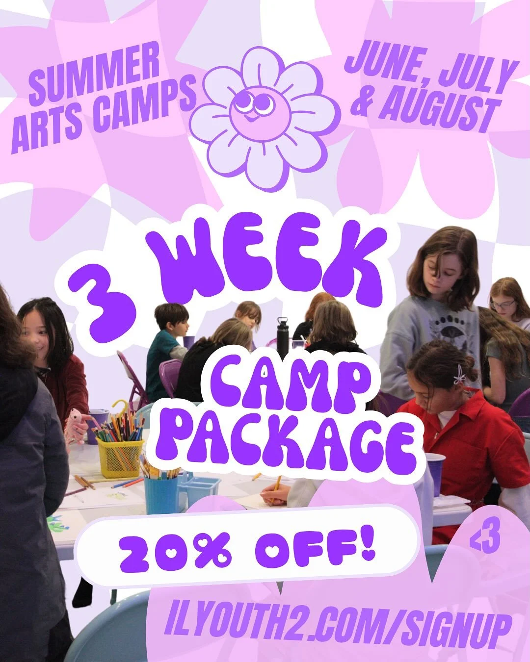 Why sign up for ONE week of camp, when you could sign up for THREE weeks of camp and get 20% off!?!

That&rsquo;s what our 3 Week Camp Package will get ya! Register soon so you can be sure to get your top picks (Sewing is already full)!

💟&nbsp;Summ