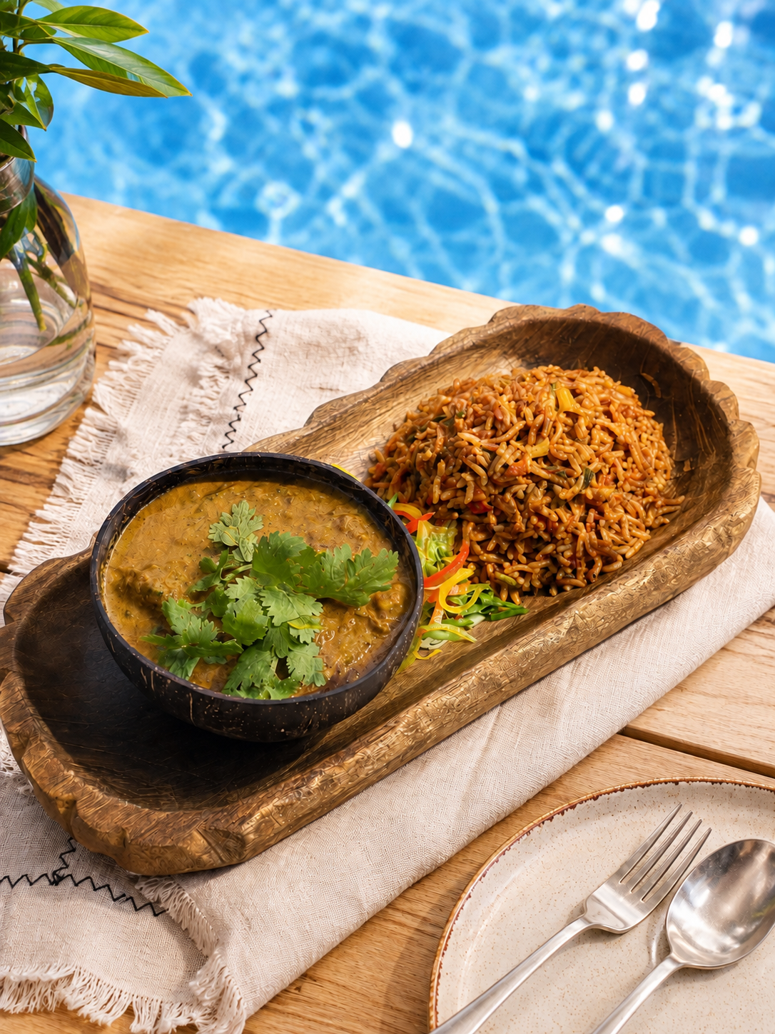 Ricardo's Curried Goat with Jollof Rice
