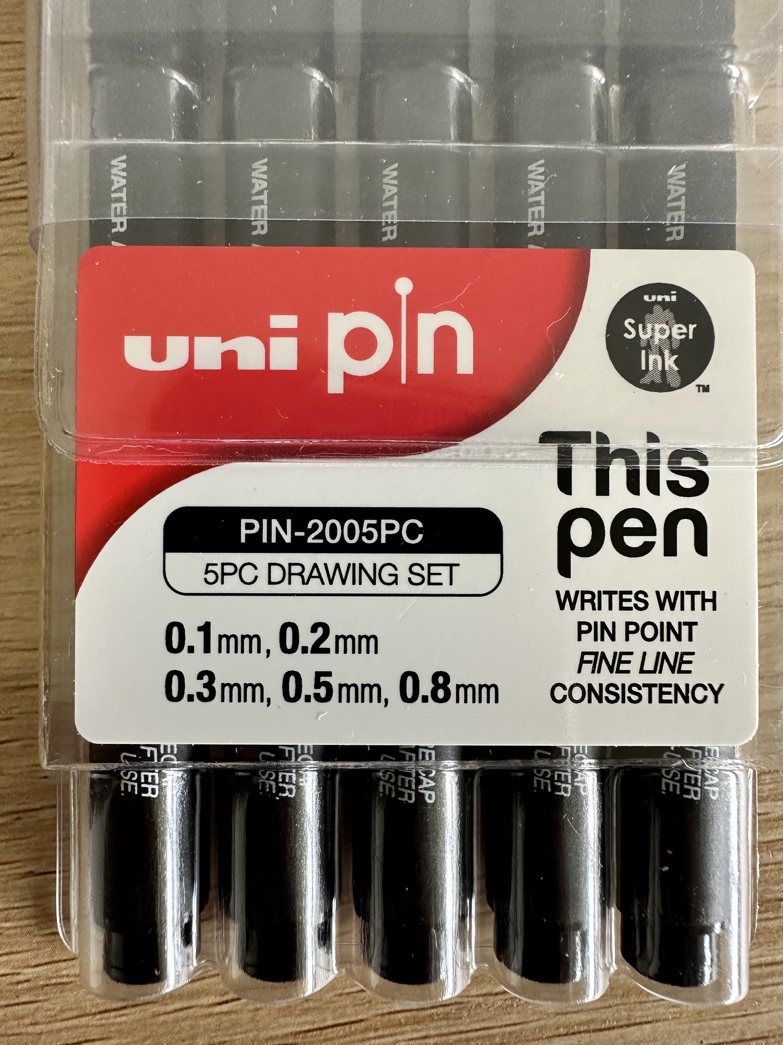 Unipin Fineliner Pens - 5pc Drawing Set