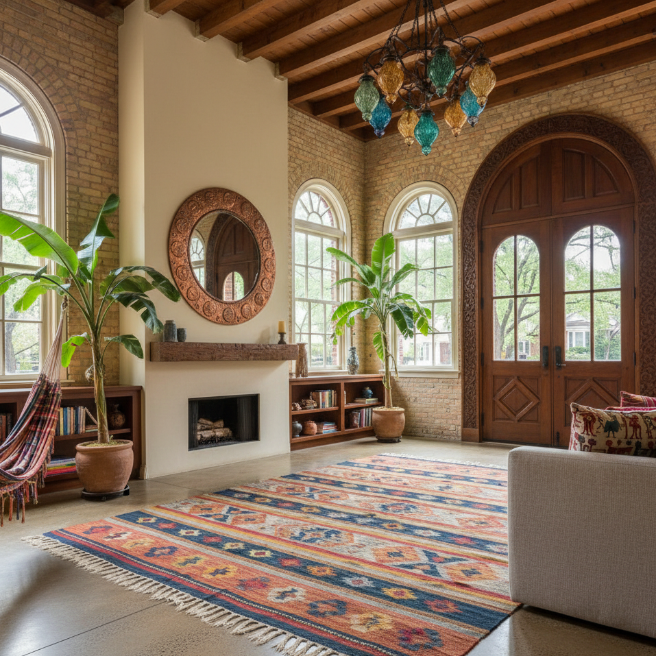 	Vibrant Earth Tones: Spacious Colombian-Influenced Interior