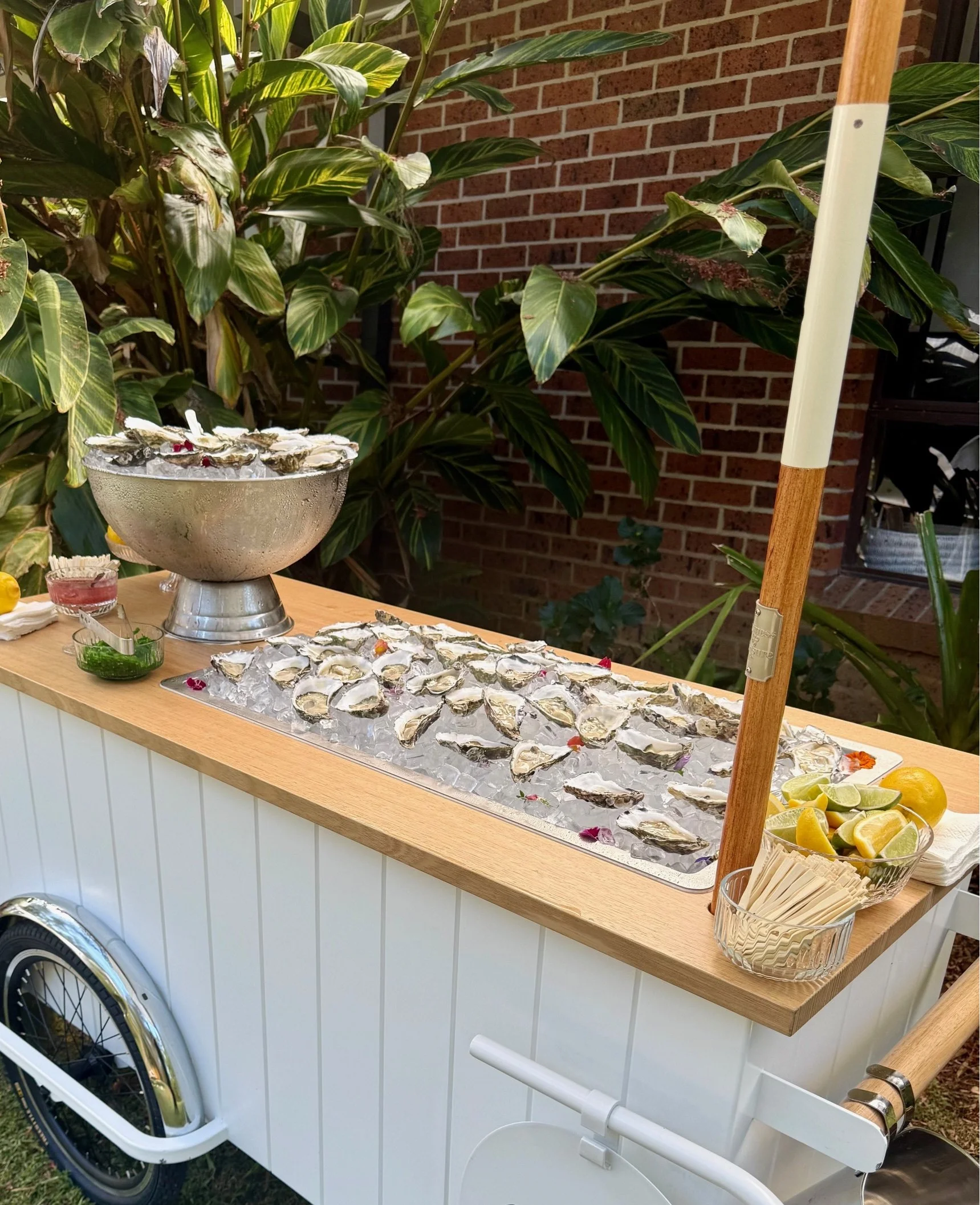 SHuck Yeah Oyster Catering Bar Cart with Bike Wheels