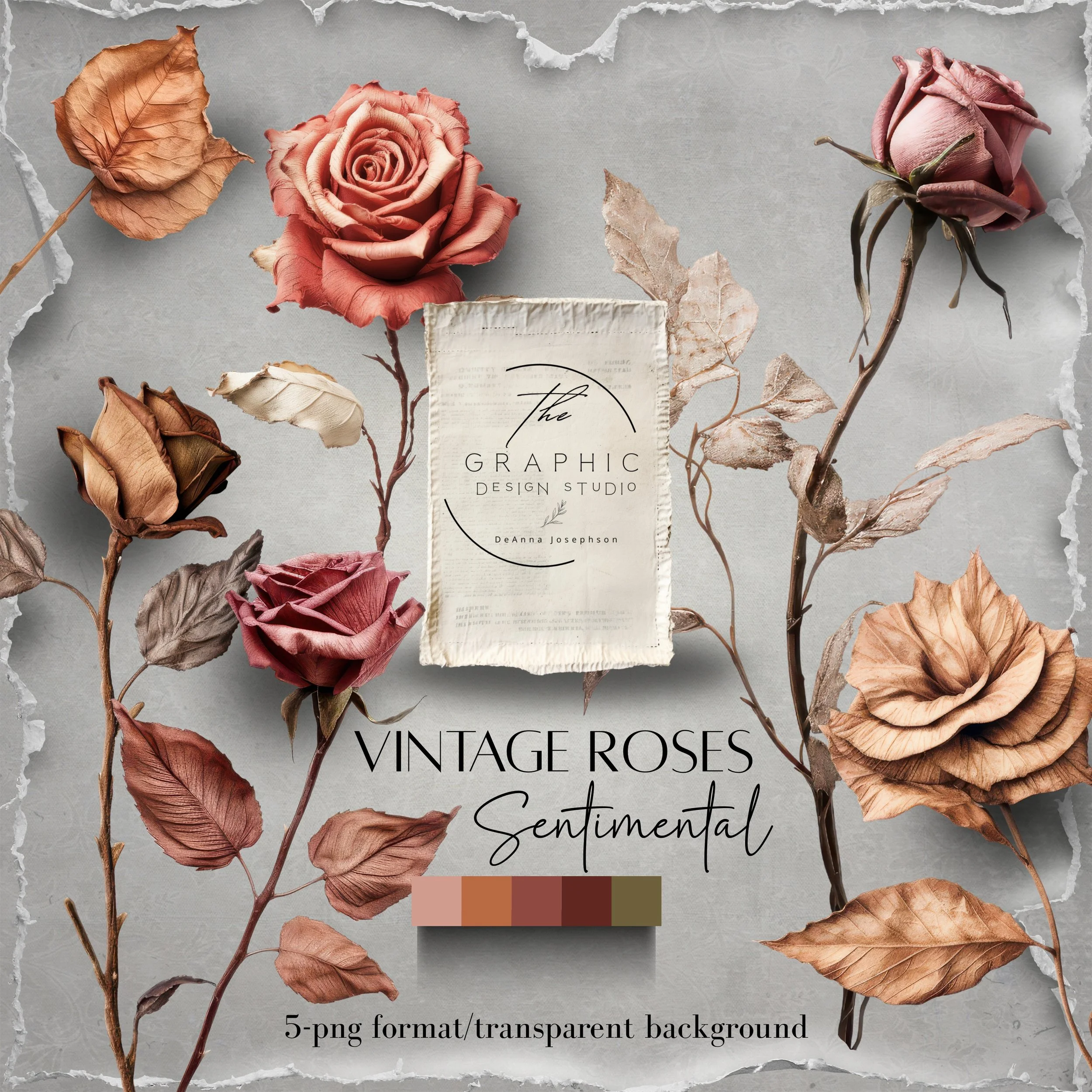 vintage rose graphics