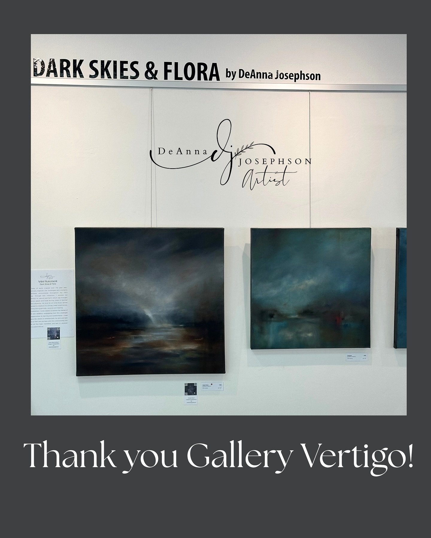 Thank you to Gallery Vertigo and to all who attended my opening reception Friday night. I am so inspired to keep on going! I can&rsquo;t express my gratitude enough! A very special thank you to those who purchased my art. &ldquo;Quiet Visitor&rdquo; 