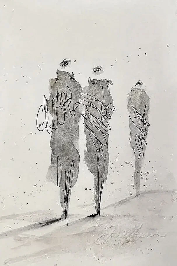 Ink & Watercolor Figurative Illustration