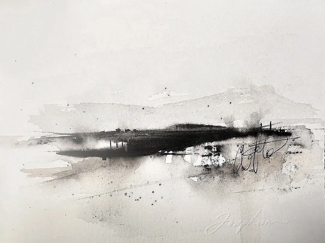 Ink & Watercolor Minimal Illustration