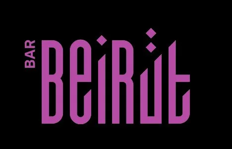 Black background with white text that reads 'Bar Beirút' in stylized font.