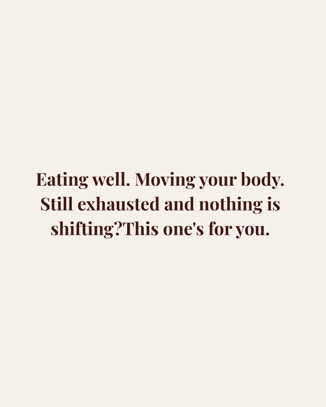 You are not lazy. You are not doing it wrong.

But if you&rsquo;ve been eating well, moving your body and still feeling exhausted, puffy and stuck, your body is telling you something important. And that something isn&rsquo;t &ldquo;try harder.&rdquo;