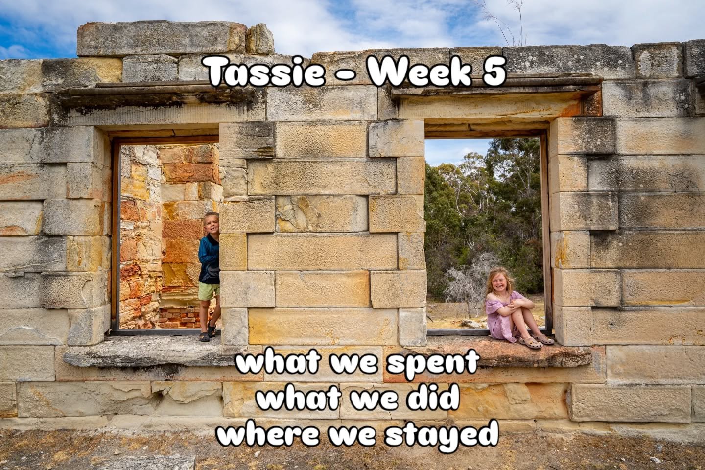 TASSIE WEEK FIVE 🧱 Here's the wrap:
This week was spent exploring Port Arthur and the Tasman Peninsula!

WHAT WE SPENT 💰 
Groceries - $412
Fuel - $336
Takeaway/Beer/Wine - $311
Activities - $106
Accommodation - $40
TOTAL - $1205

The food shop was 