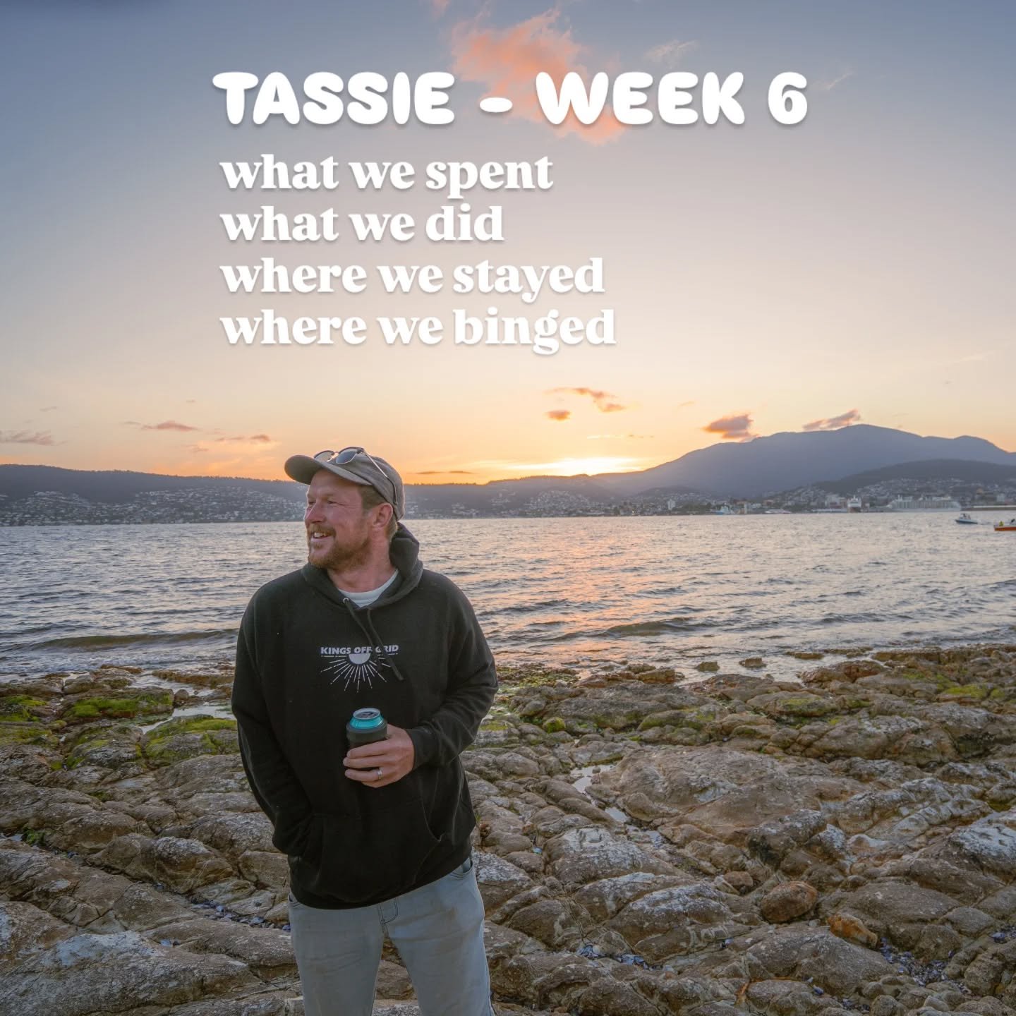 TASSIE WEEK SIX 🎆 Here's the wrap:

WHAT WE SPENT 💰 
Groceries - $590
Takeaway/Beer/Wine - $352
Accommodation- $85
Activities - $60
Fuel - $0
TOTAL - $1087

Christmas groceries blew the budget this week, but that was always a given. Binge money was