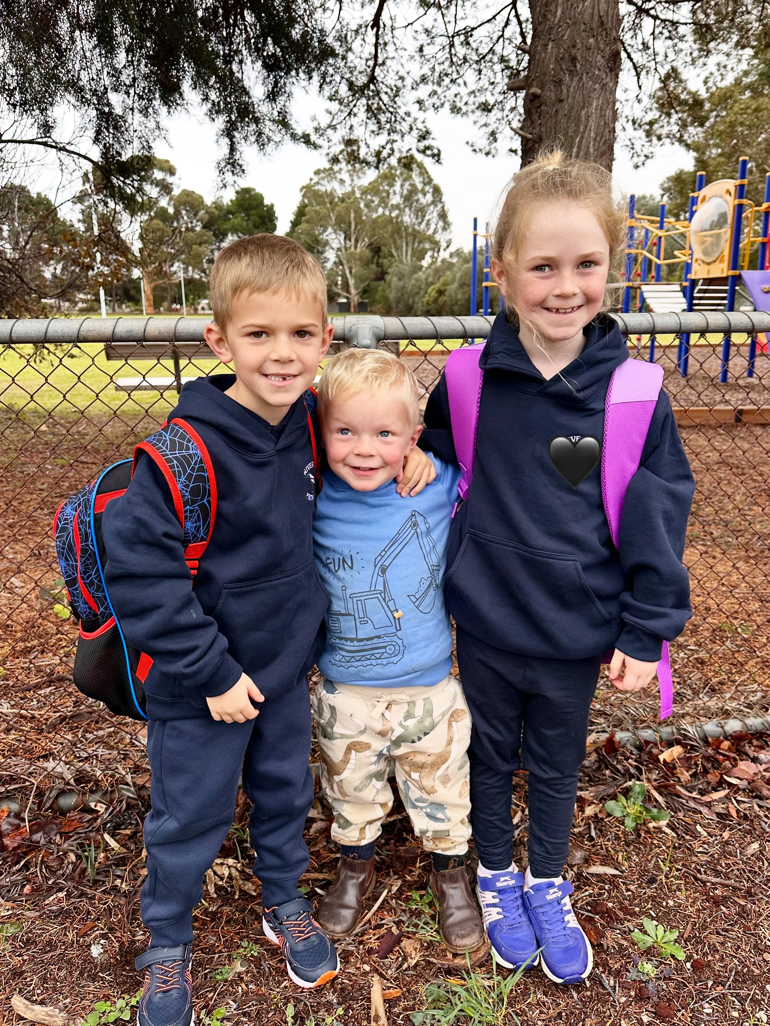 And just like that our biggest two are off to school!🥹
This is a HUGE change for us, after two and a half years on the road, none of us have been apart. The three kids are never far from one another and Linc, Linc doesn&rsquo;t even know life withou