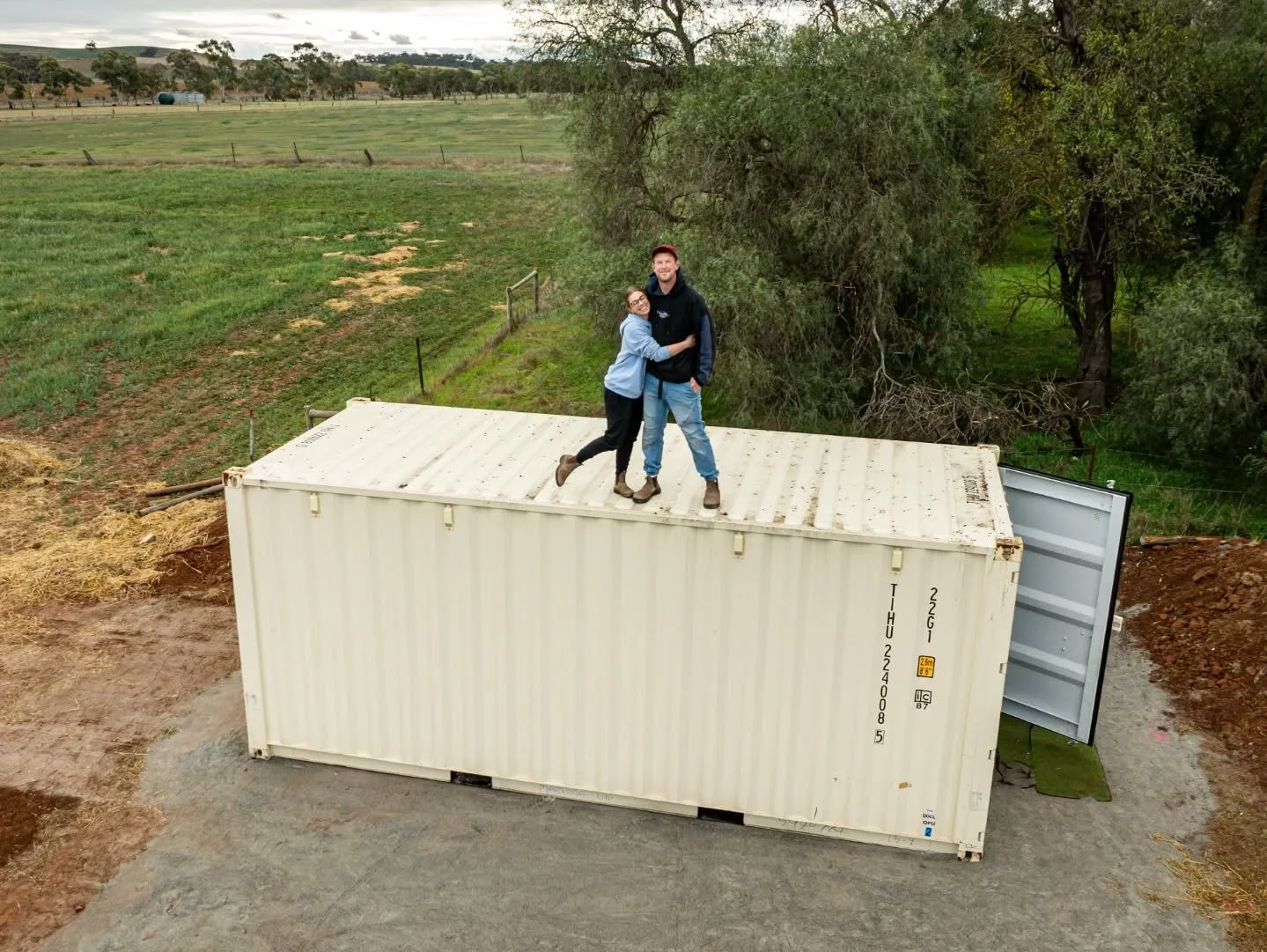 We have a container! 🙌🙌

Quite the opposite of "all the gear and no idea"... we went into this project with a couple spades and a can-do attitude. After a few back-breaking days of questioning our sanity, we finally finished up our pad fo