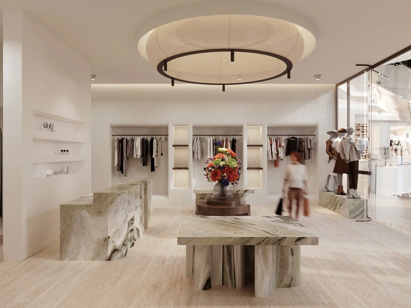 A refined retail experience brought to life through upscale, bespoke interior design.

Our Service: Interior Design + Project Management.

&bull; #retaildesign #interiordesign #storedesign #sculptedinteriors #texturalspaces #marbleinteriors #venetian