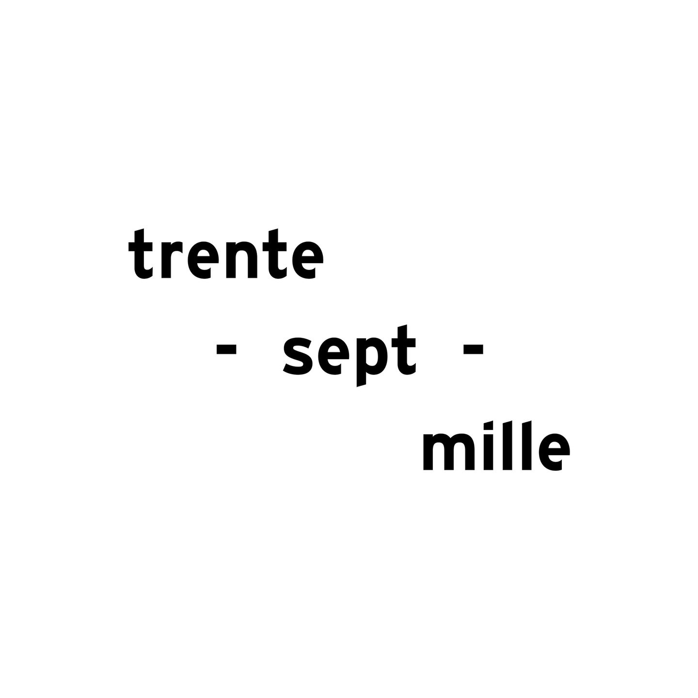 Identit&eacute; visuelle / Trente-sept-mille
2026 - Logotype

Trente-sept-mille est une marque de pr&ecirc;t-&agrave;-porter tourangelle, fi&egrave;re de sa ville.