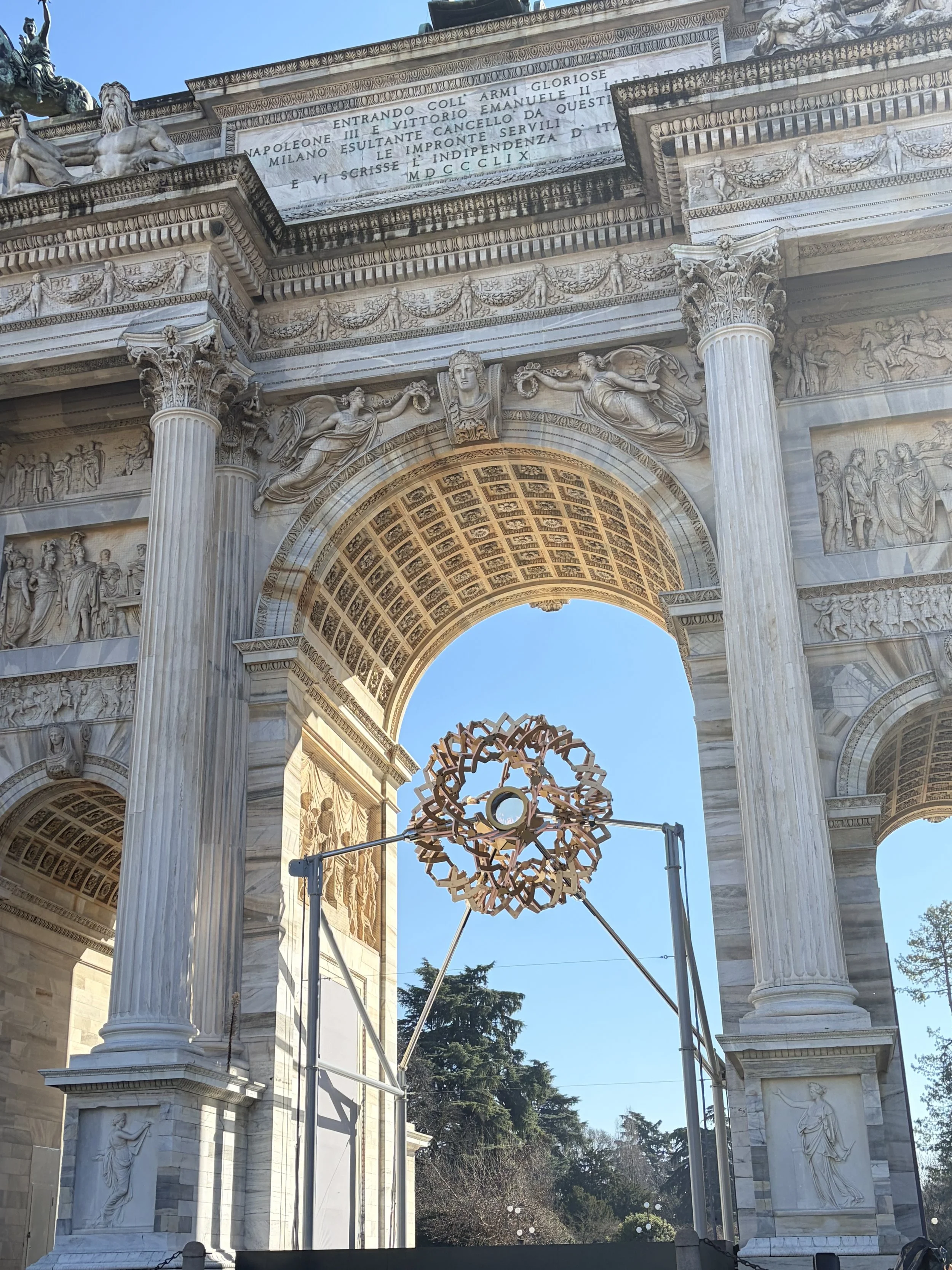 Olympic Flame at the Arco della Pace