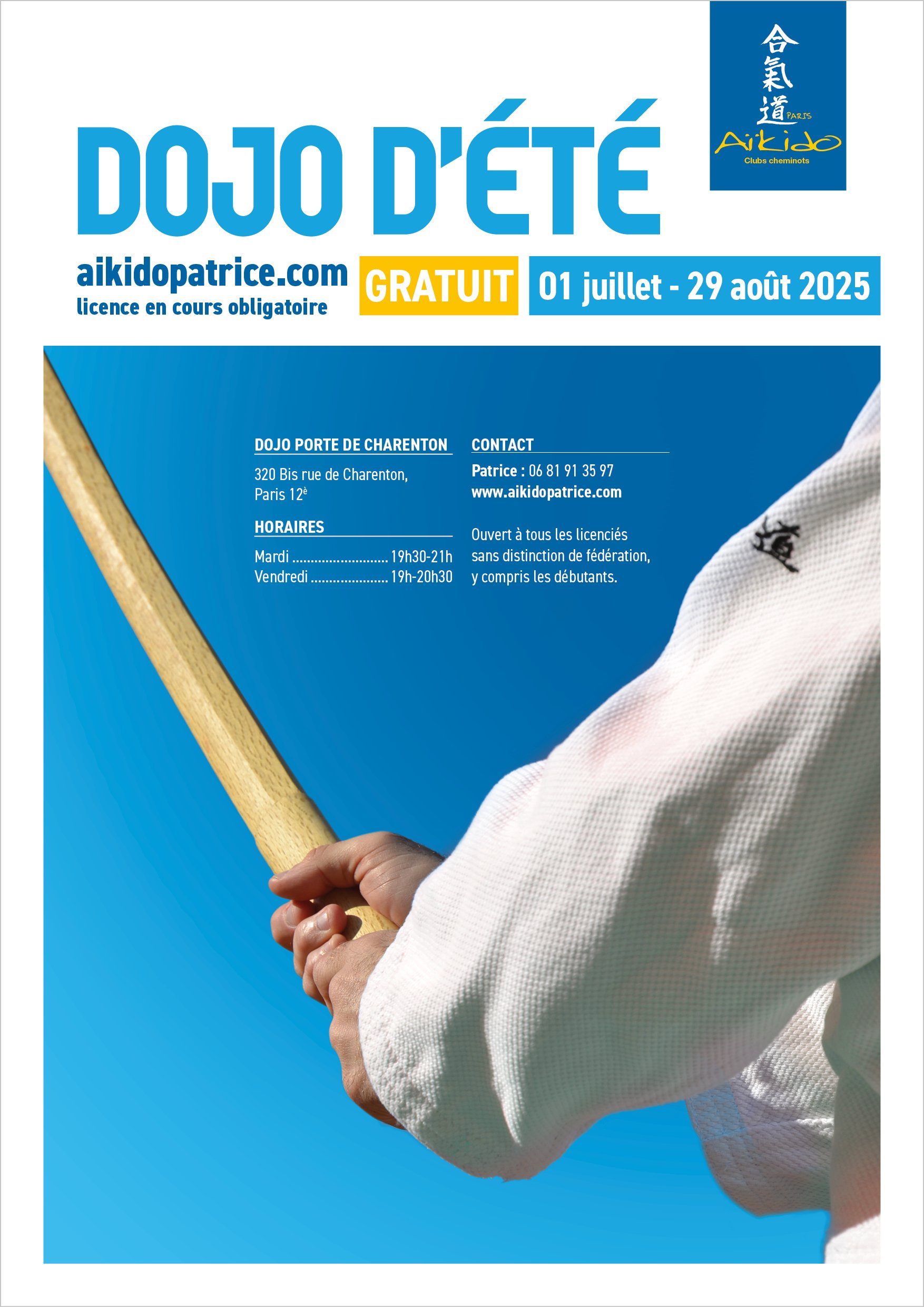 Dojo de Charenton - cours supprimé le 14/07/2026 