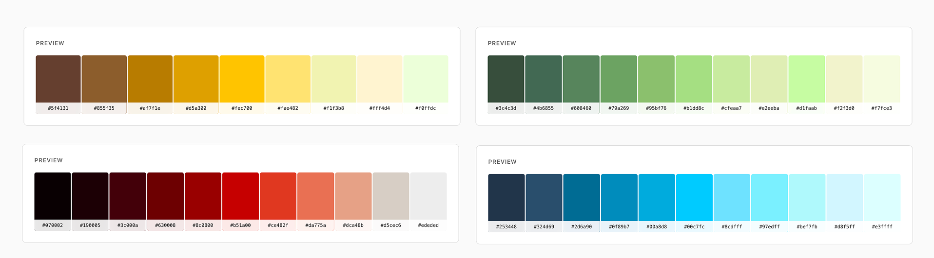 A screenshot of ladders from early builds, where ladders of a colour are interrupted by off-hues. You can see yellow ladders with green in them, red that flip to grey, and blues that jump between aqua shades irregularly