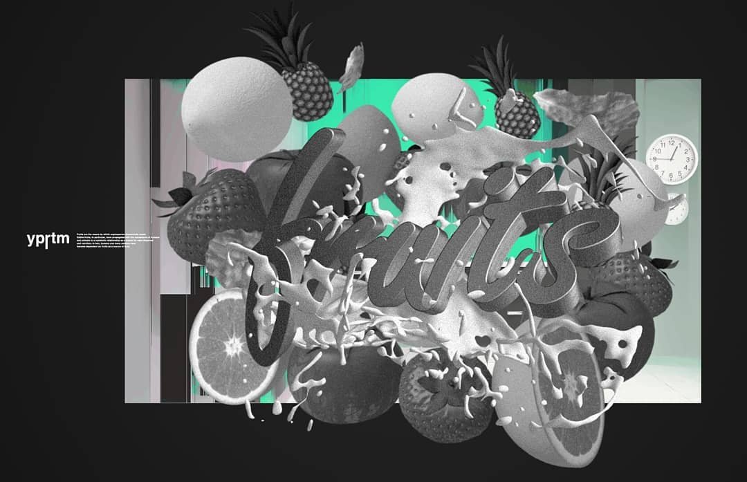F r u i t - 果物 // #random #randomness #object #liquid #3d  #art #vaporwave #design #layout #fruits #element #photoshop #aftereffects