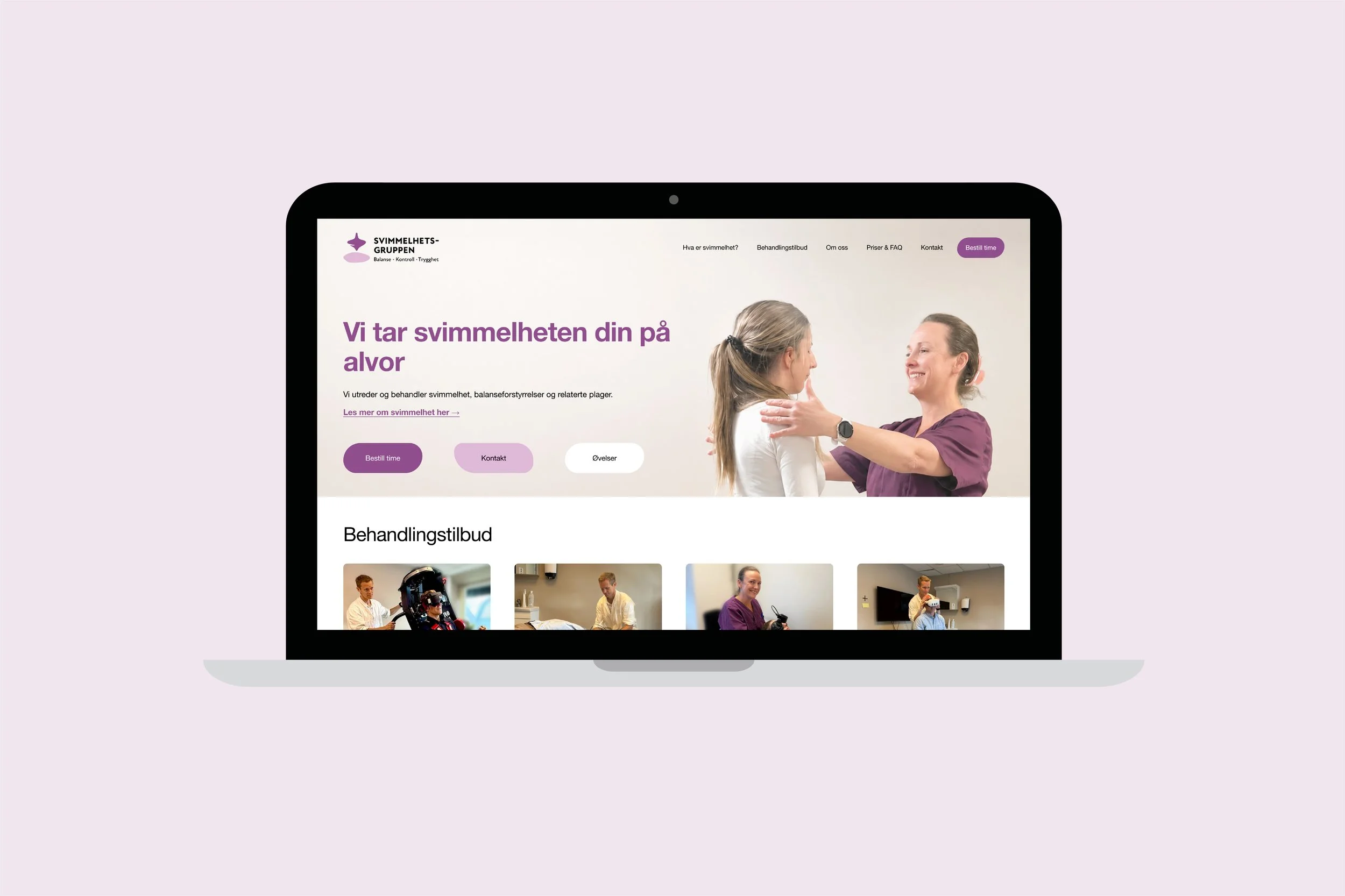 Logo og nettside for Svimmelhetsgruppen