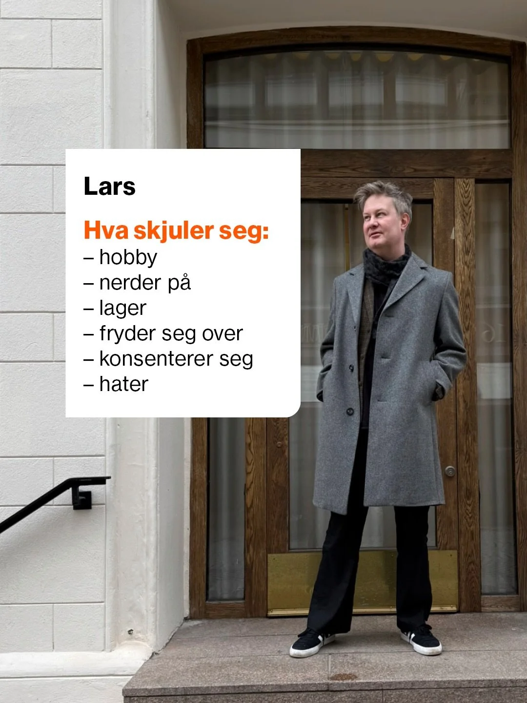 Hva skjuler seg i Lars sin verden?

Lars er 🧠 i Munch + Nano-teamet
