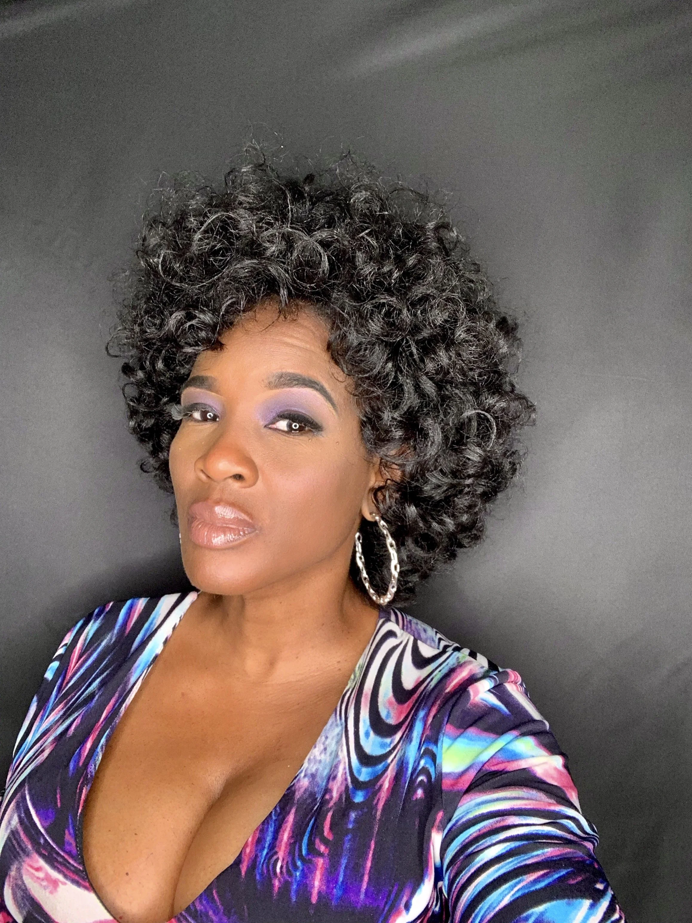 woman with healthy natural curly hair