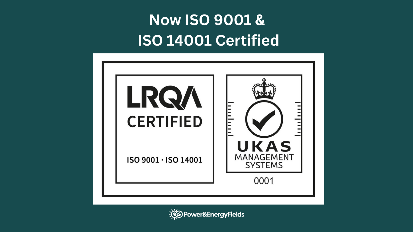 We Are Now ISO 9001 and ISO 14001 Certified!