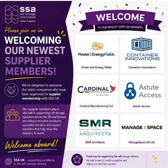 Power and Energy Fields Joins The Self Storage Association UK (SSA UK)