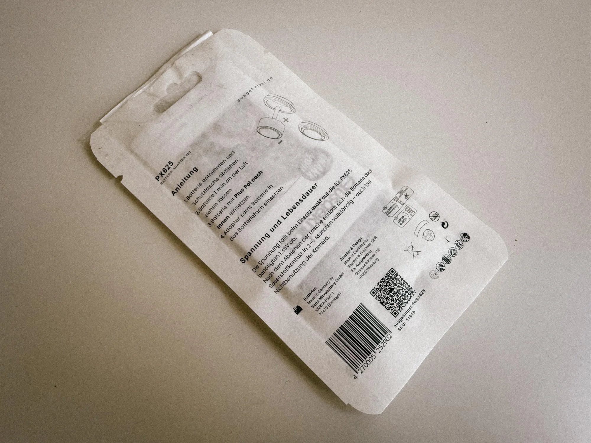 Ausgeknipst PX625 Adapter Packaging