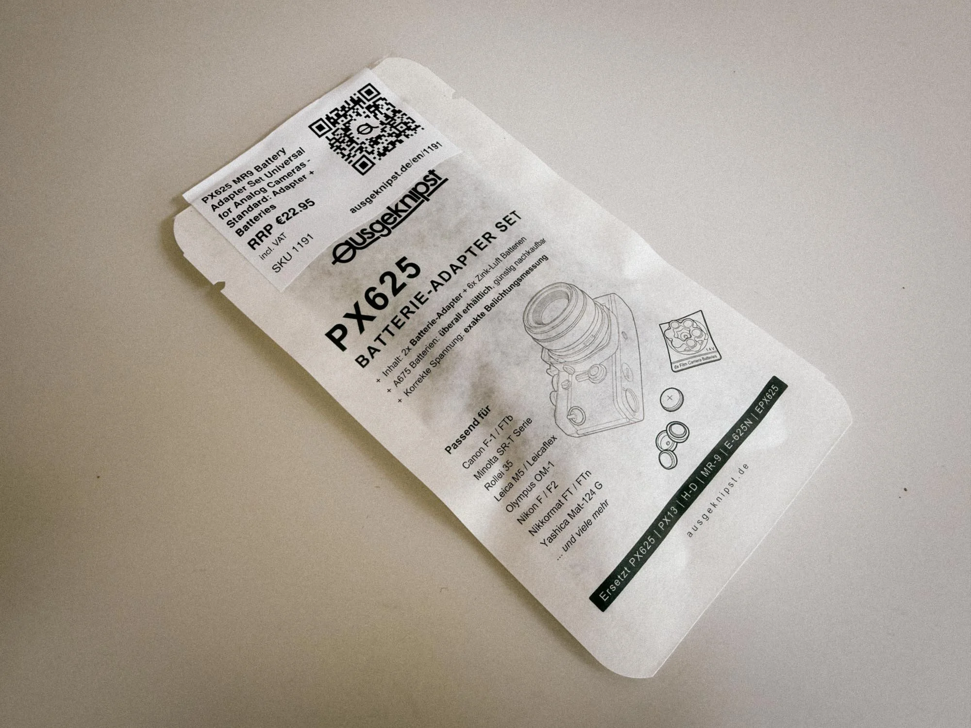 Ausgeknipst PX625 Adapter Packaging