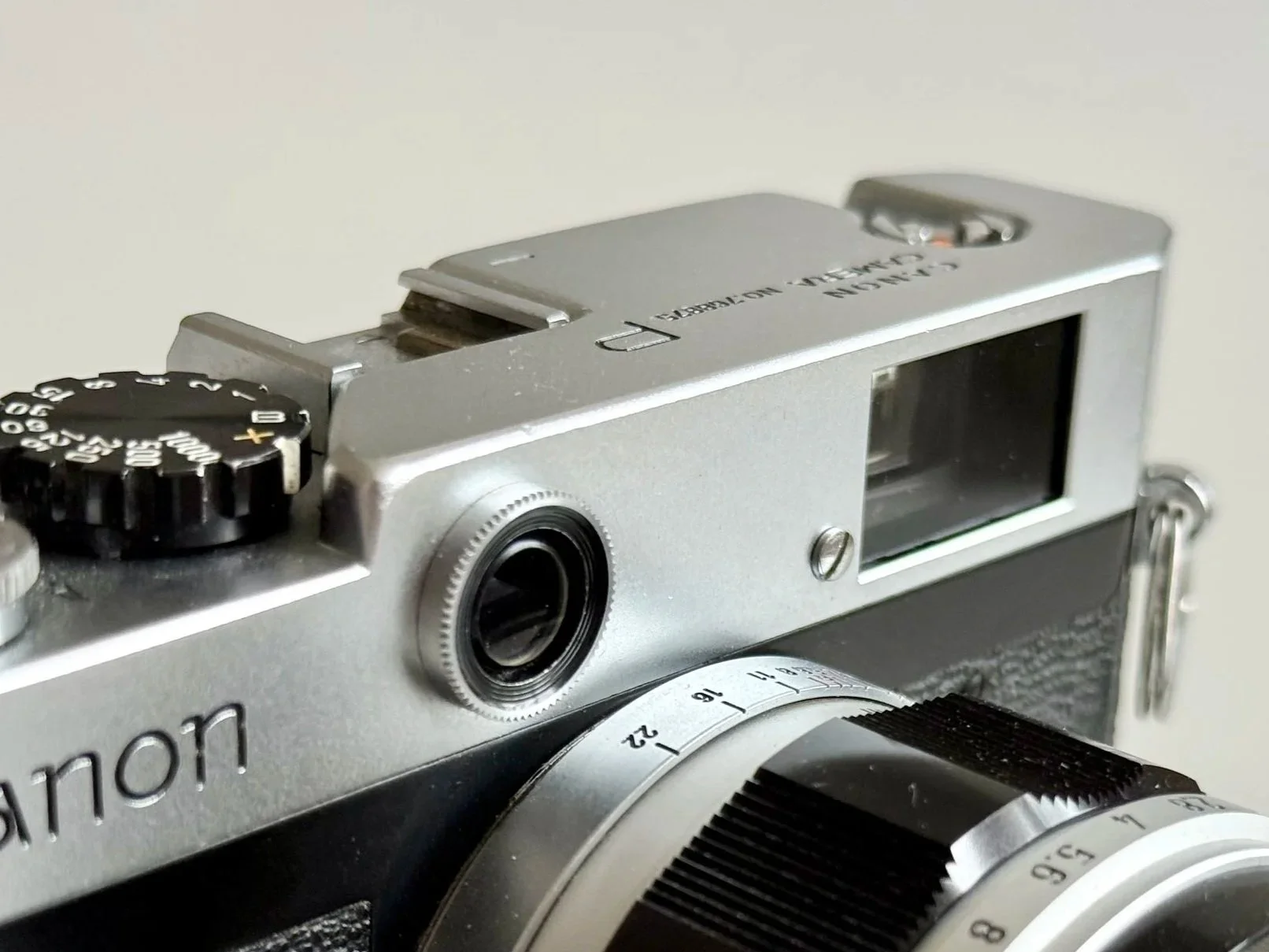 Canon P rangefinder adjustment can be done by removing the tine srew and nut around the rangefinder lense. A tiny screwdriver is all you need.