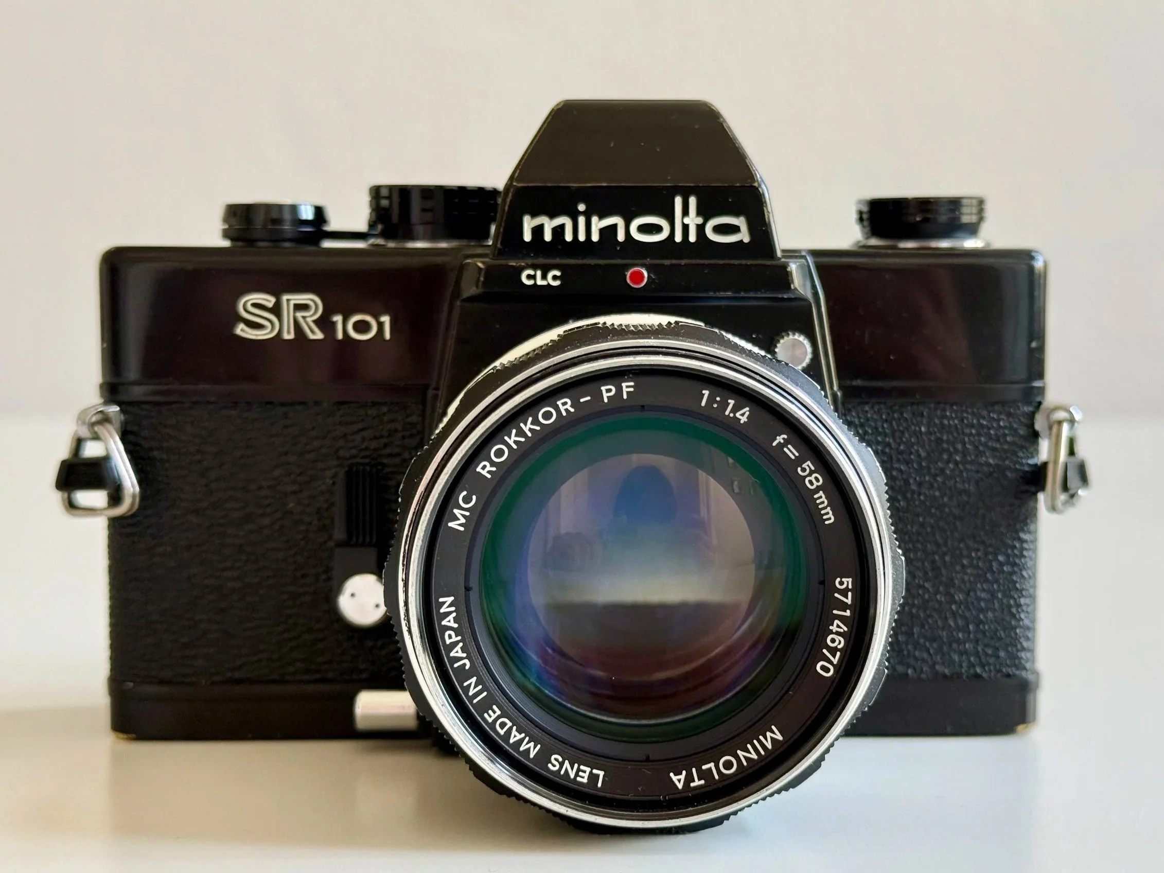 Minolta SR-101 chrome body with 58mm f1.4 MC Rokkor lens - JDM version of SRT 101