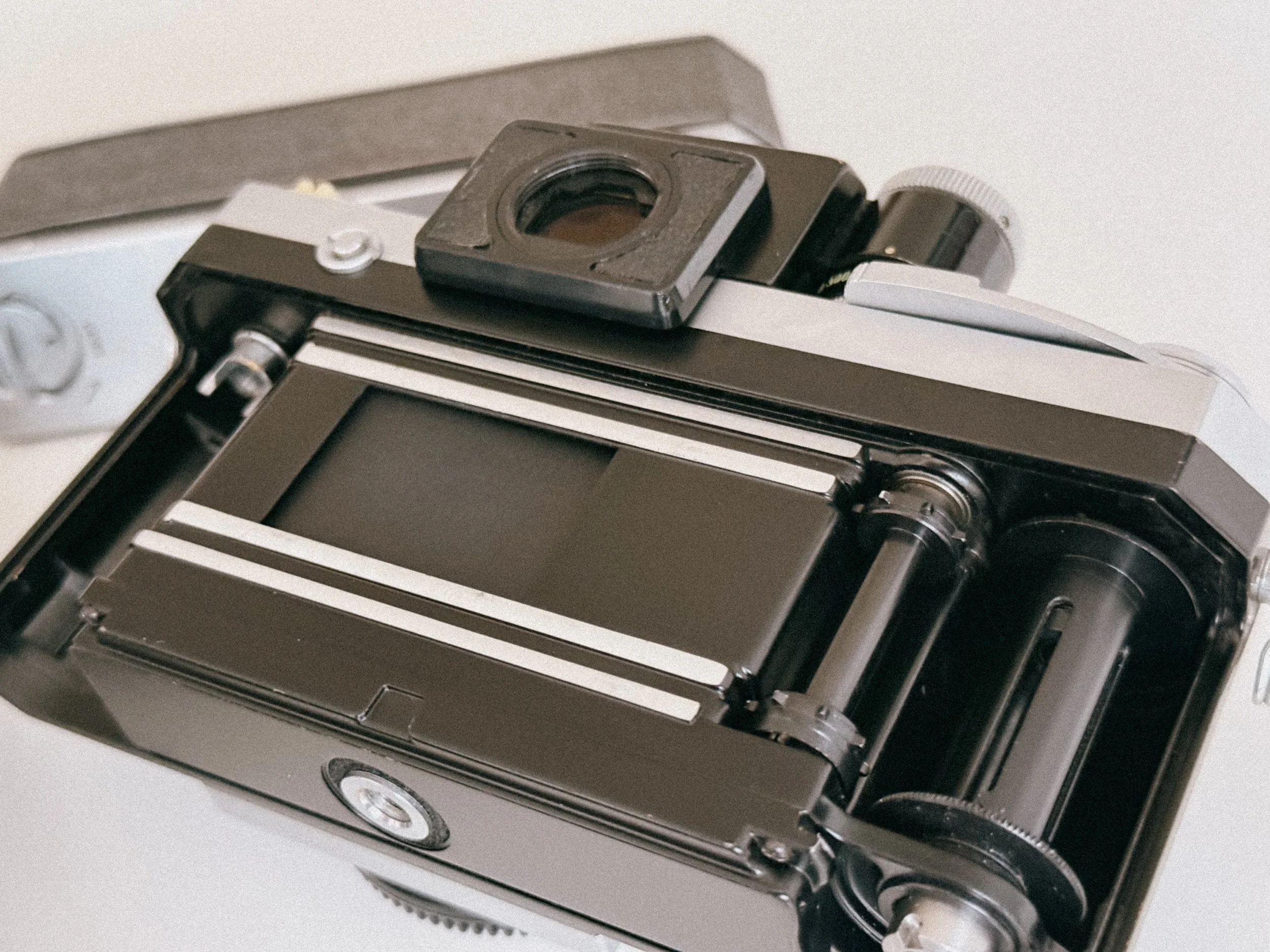 Open Back of the Nikon F - Backplate Removed